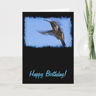 Carte Vol de l'anniversaire du colibri