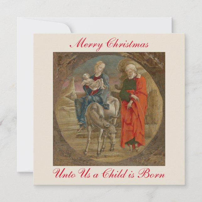 Carte Vol en Egypte Salutation chrétienne de Noël (Devant)