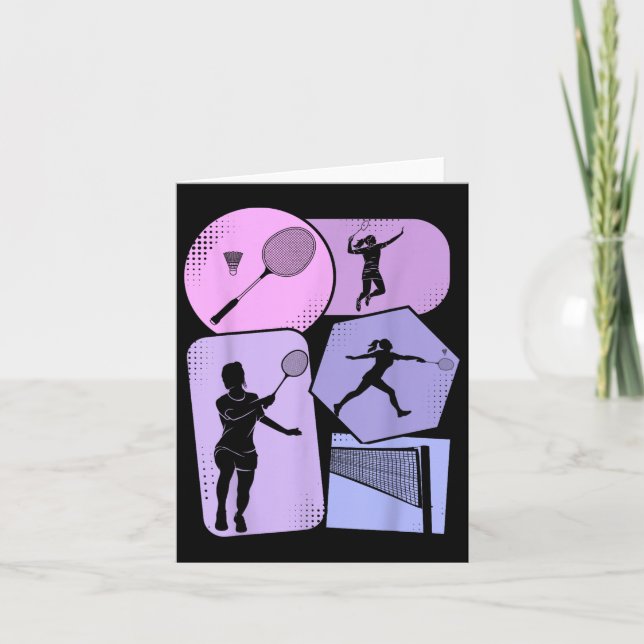 Carte Volant Badminton Femmes Filles  (Devant)