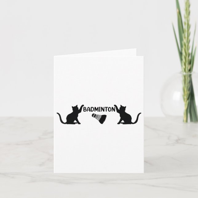 Carte Volant de badminton Et Chats - Cool Badminton Shut (Devant)