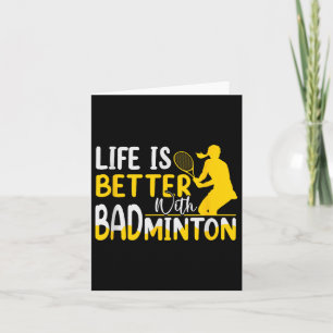 Carte Volant de badminton Raquette Joueur de badminton _