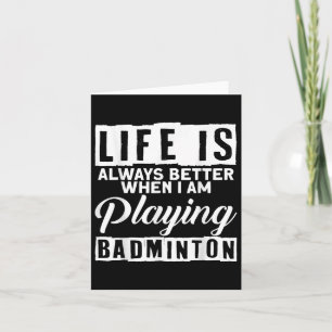 Carte Volant de Badminton Sport Joueur de Badminton Entr