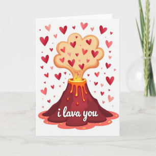 Carte Volcan d'Amour Drôle 'I Lava You'