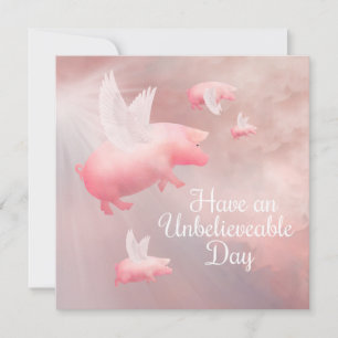 Carte Voler De Cochons - Un Jour Incroyable