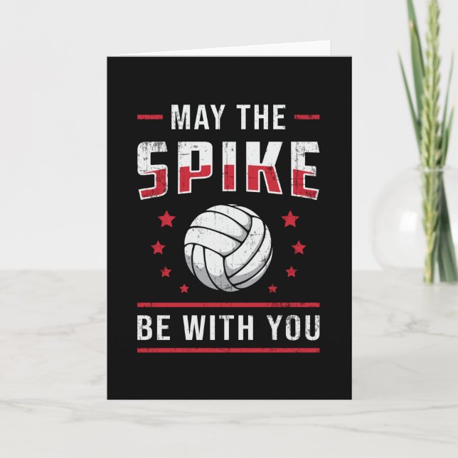 Carte Volley-ball Peut-Être Le Spike Be With You Retro P (Devant)