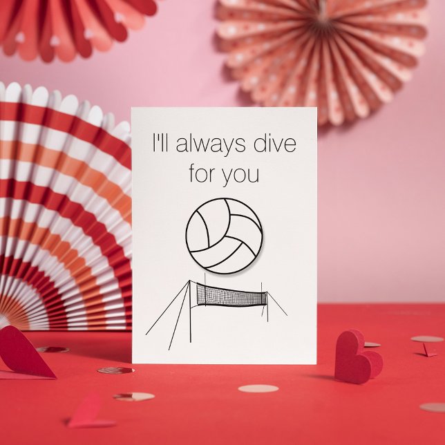 Carte Volley-ball Saint-Valentin (Créateur téléchargé)