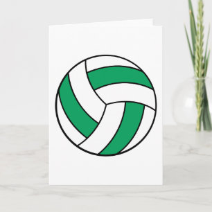 Carte volley-ball vert et blanc