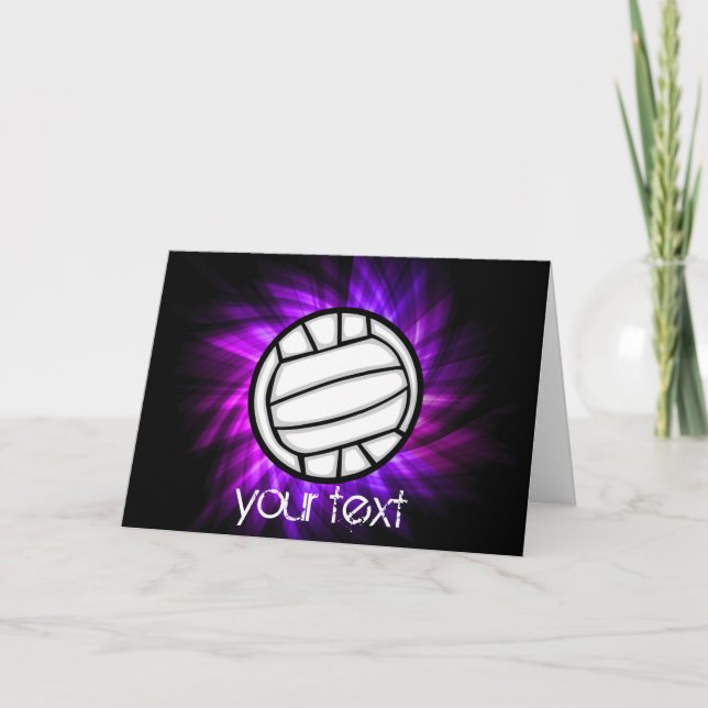 Carte Volley-ball violet (Devant)