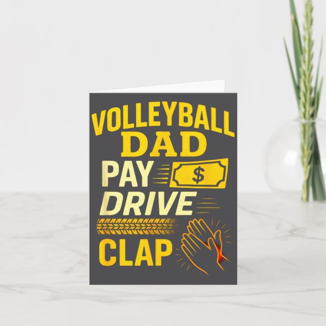 Carte Volleyball Dad - Funny Proud Father Player  (Devant)
