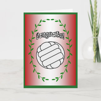 Carte Volleyball - Félicitations !