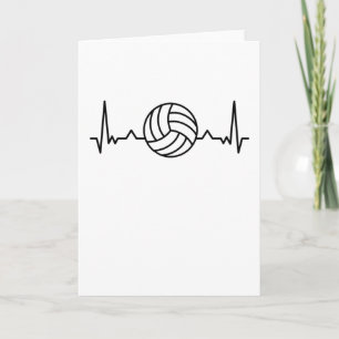 Carte Volleyball Heartbeat cadeaux de sport
