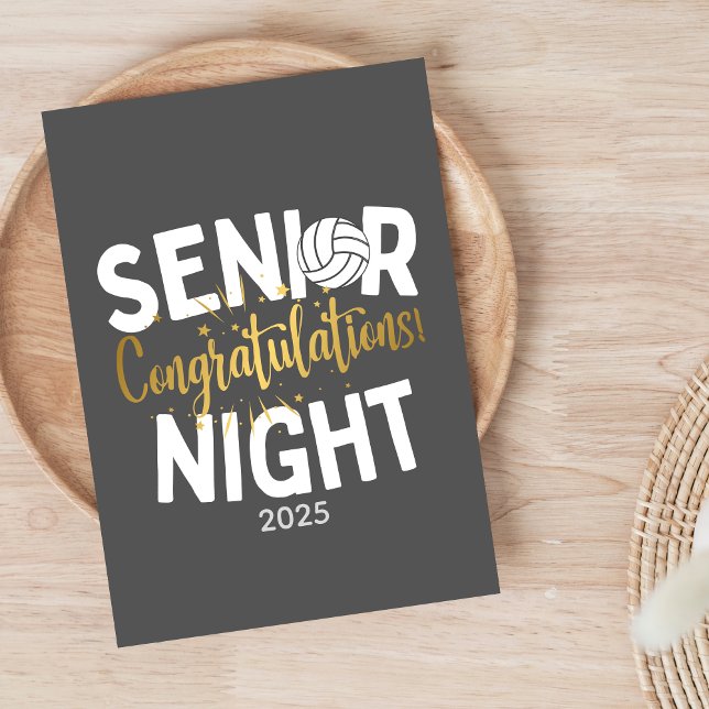 Carte Volleyball Senior Night Congratulations Year (Créateur téléchargé)