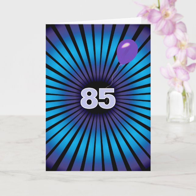 Carte Vortex Abstrait Pour 85e anniversaire (Orchidée)