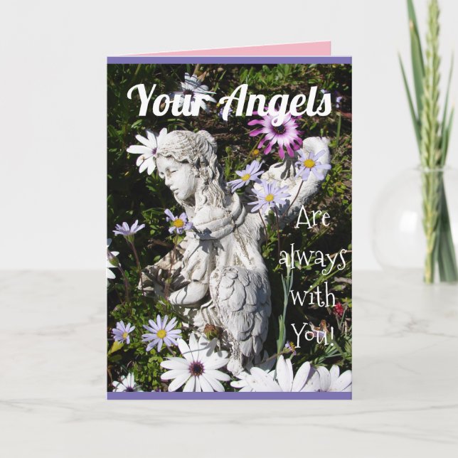 Carte Vos anges sont toujours avec vous Floral Flower (Devant)