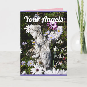 Carte Vos anges sont toujours avec vous Floral Flower