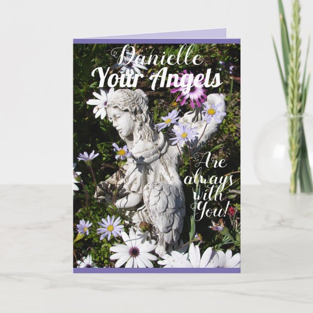 Carte Vos anges sont toujours avec vous Floral Flower (Devant)