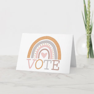 Carte Vote   Cute Pastel Rainbow Text Design