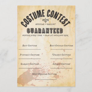 CARTE VOTE DE FONCTIONNAIRE DE CONCOURS DE COSTUME DE