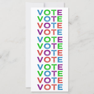 Carte VOTE en Multi-couleurs