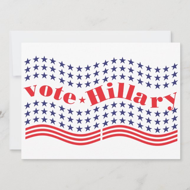 Carte vote pour hillary (Devant)