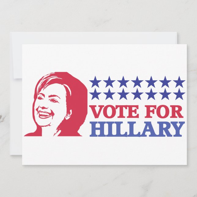 Carte vote pour hillary (Devant)
