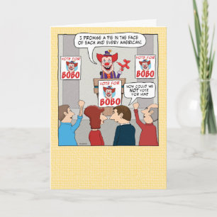 Carte Voter drôle pour un anniversaire de clown