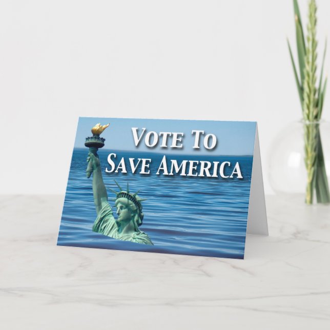 Carte Voter pour sauver l'Amérique Cette élection (Devant)