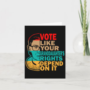 Carte Votez comme les droits de votre petite-fille - Fem