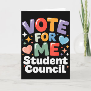 Carte Votez pour moi Vibes du Conseil des élèves Électio
