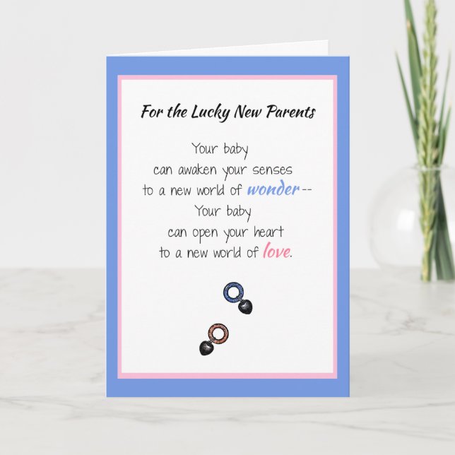 Carte Votre bébé peut ouvrir votre coeur...Nouveau bébé (Devant)