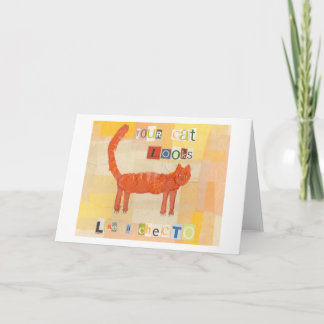 Carte Votre chat ressemble à un Cheeto