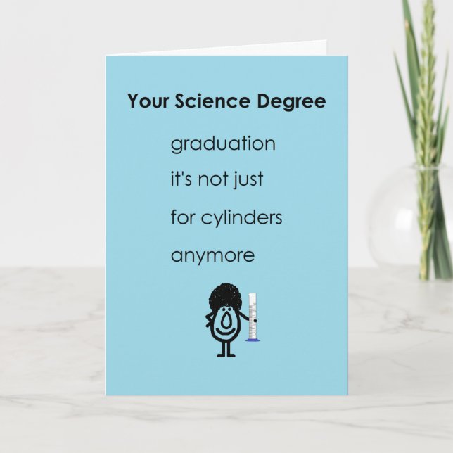 Carte Votre Diplôme de Sciences Un Drôle Poem Girl (Devant)