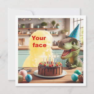 Carte Votre enfant avec dinosaure, anniversaire dinosaur