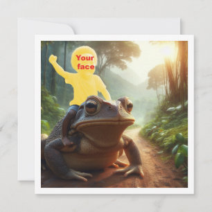 Carte Votre enfant monte une grenouille, mettez mon visa