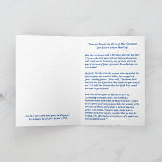 Carte Votre guérison du cancer est une touche