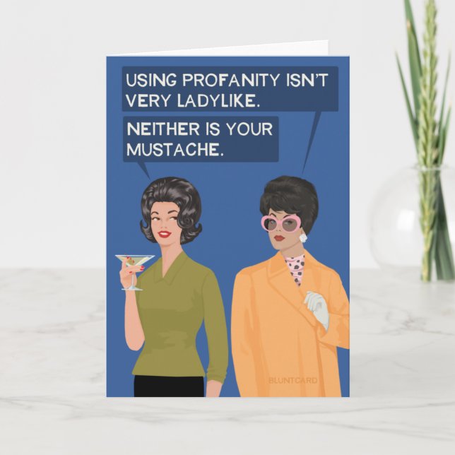 Carte Votre moustache n'est pas non plus... (Devant)