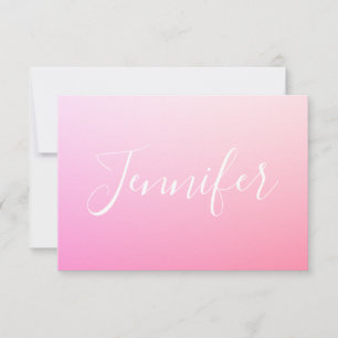 Carte Votre nom ou mot   Ombre rose