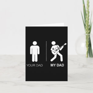Carte Votre Papa Mon Papa Guitariste Artiste B Guitare P