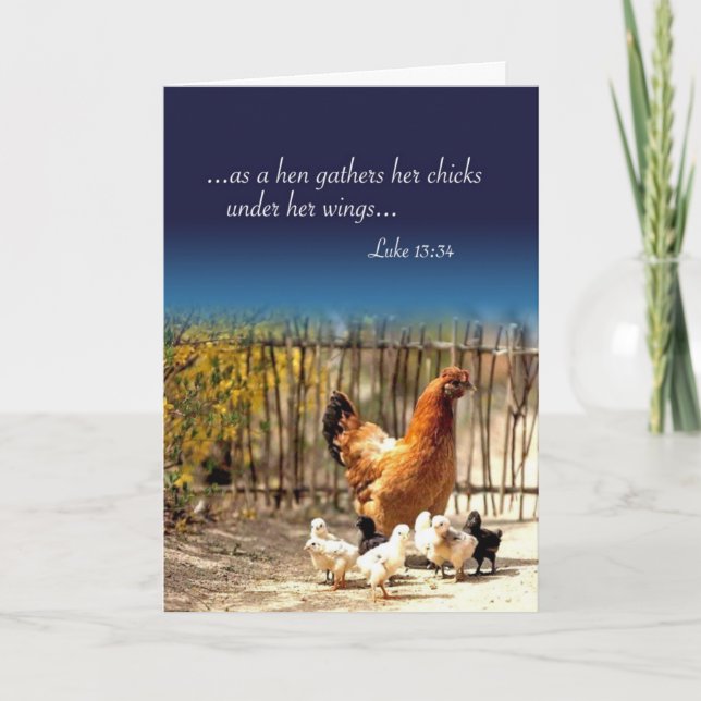 Carte Votre poule s'est appelée à la maison (Devant)