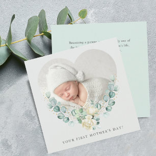Carte Votre première photo florale Fête des Mères Appart
