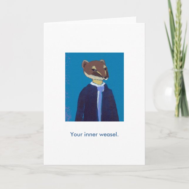 Carte Votre weasel intérieur art quotidien amusant peint (Devant)