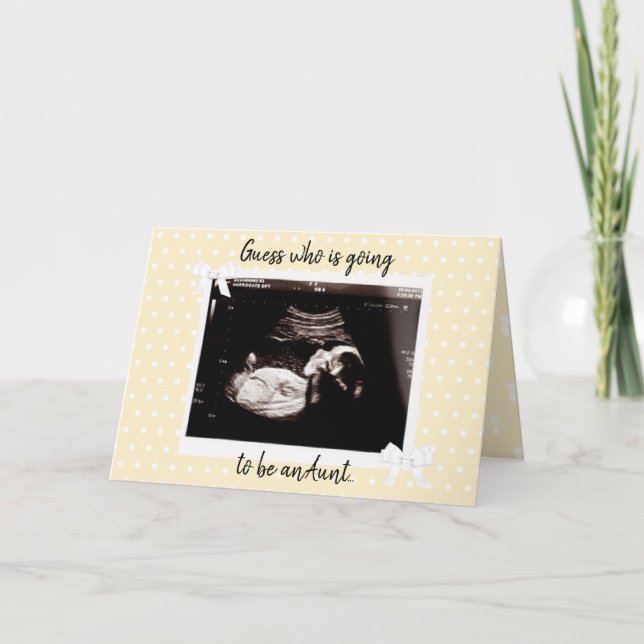 Carte Vous allez être une tante Grossesse bébé annonce (Devant)