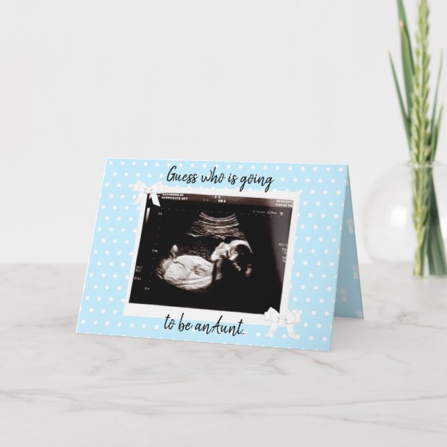 Carte Vous allez être une tante Grossesse bébé annonce (Devant)