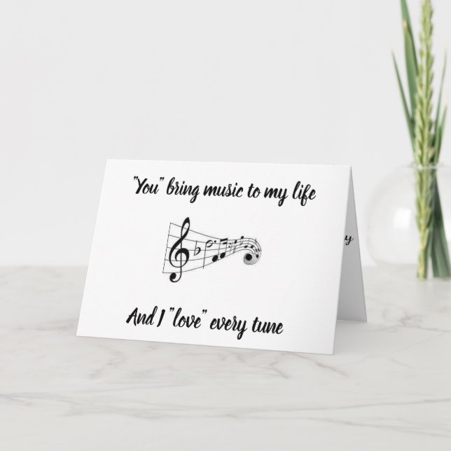 CARTE VOUS APPORTEZ DE LA MUSIQUE À MA VIE...***ANNIVERS (Devant)