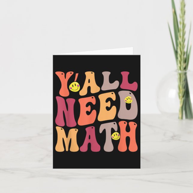Carte Vous avez besoin de mathématiques mathématiques Ha (Devant)