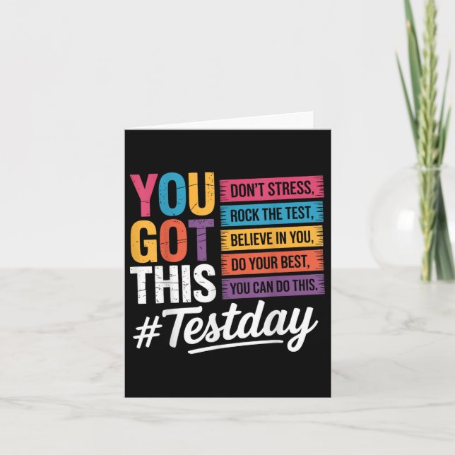 Carte Vous Avez Ce Dont Stress Rock Le Jour De Test Te (Devant)