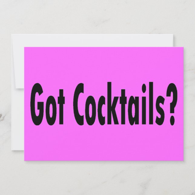Carte Vous avez des cocktails ? (Devant)