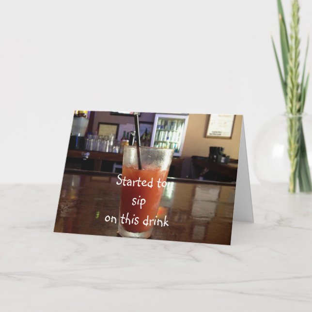 CARTE VOUS AVEZ EU UN VERRE POUR VOS ANNIVERSAIRES-CHEUR (Devant)