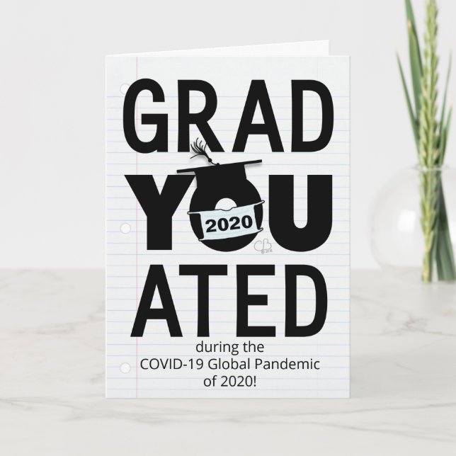 Carte Vous avez obtenu votre diplôme pendant la pandémie (Devant)