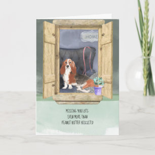 Carte Vous avez perdu Basset Hound Dog àWindow